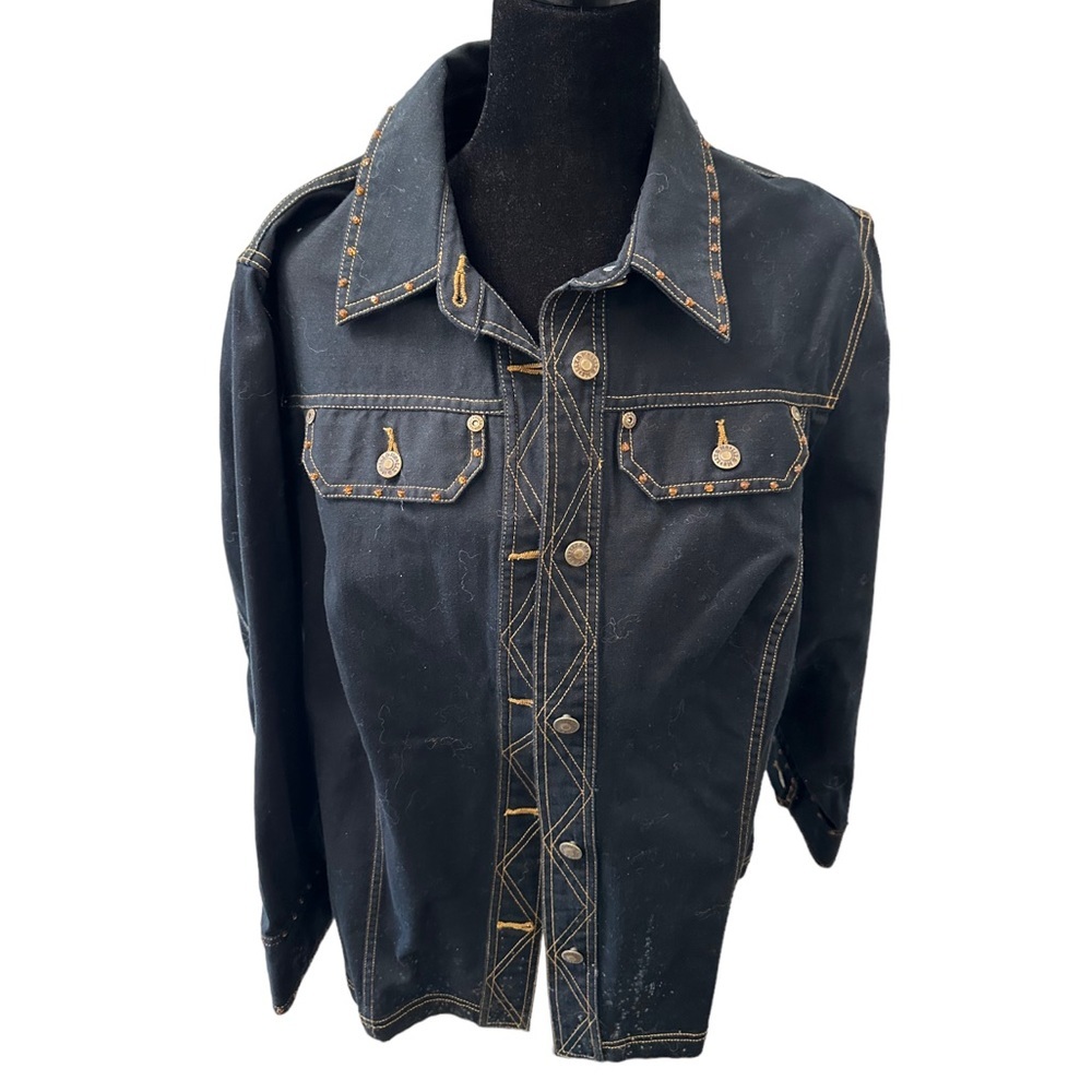 LIZ & ME Signature Blue Denim Jacket for Women, Size 1X.
